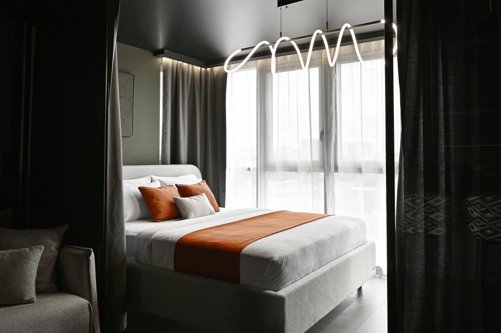 Фотография квартиры Квартира Aparts Pro+ Студия Black Panorama у Волги в ЖК Галактика на 16 Этаже