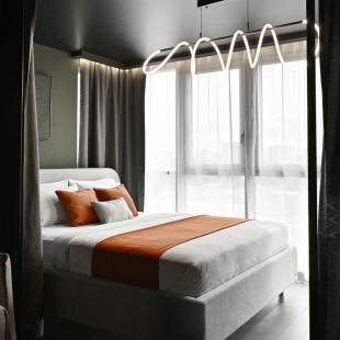 Фотография квартиры Квартира Aparts Pro+ Студия Black Panorama у Волги в ЖК Галактика на 16 Этаже