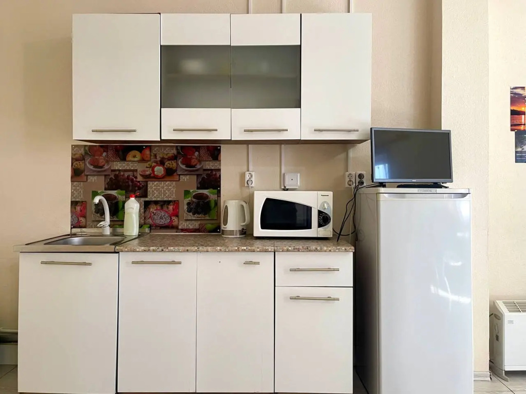 Фотография квартиры Апартаменты с кухней-гостиной и отдельной спальней (4 односпальные кровати, можно сдвинуть в двуспальные)