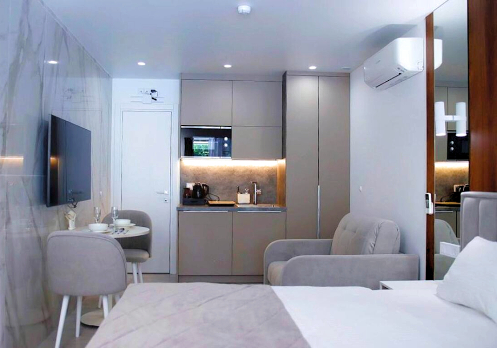 Фотография квартиры Апарт 057  с выходом к бассейну