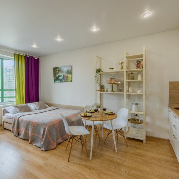 Фотографии квартиры 
            Квартира Просторная Студия у Метро Девяткино