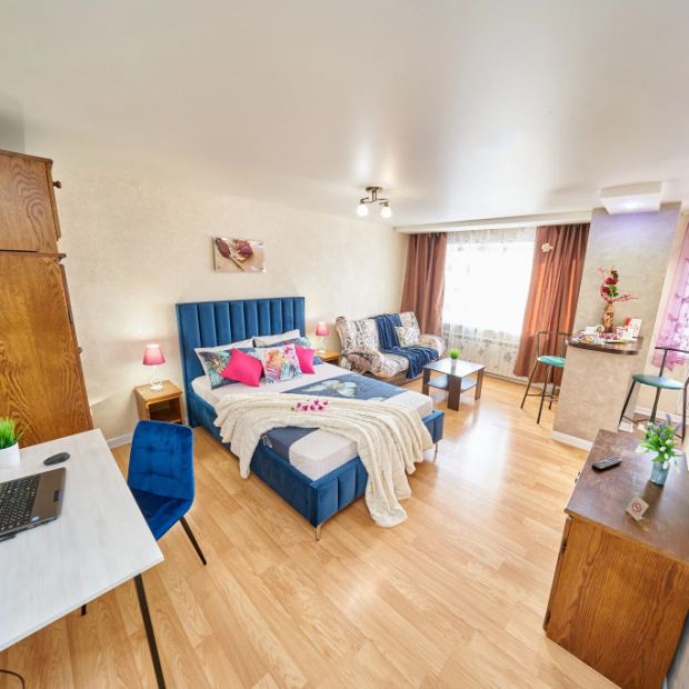 Фотографии квартиры 
            Апартаменты Современные однокомнатные Комфорт класса в самом центре Перми