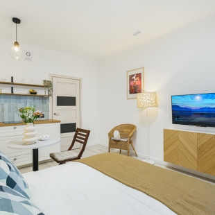 Фотография квартиры Апартаменты F-Apart с видом на башню Лахта центр