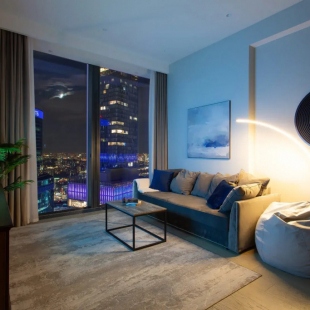 Фотография квартиры Апартаменты Sky City Moscow 62 этаж! Вид на Башни, Лужники, Парк победы и город! Очень уютный!