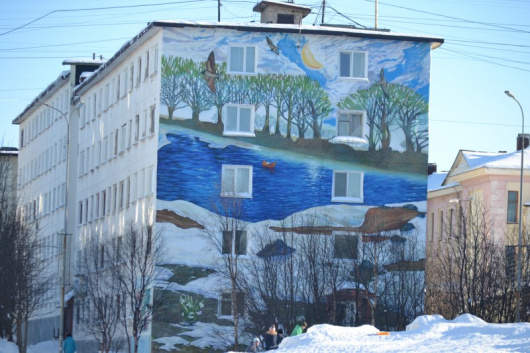 Фотографии достопримечательности 
            Граффити на стенах домов