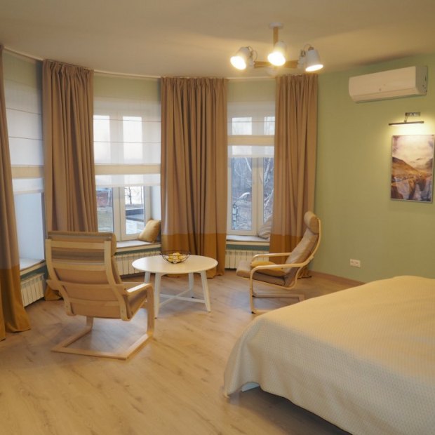 Фотографии квартиры
Апартаменты в центре с видом на Волгу