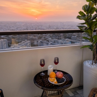 Фотография квартиры Апартаменты Стильная студия с прекрасным видом на город в U-Tower