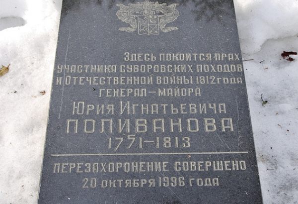 Фотография достопримечательности Могила Ю. И. Поливанова