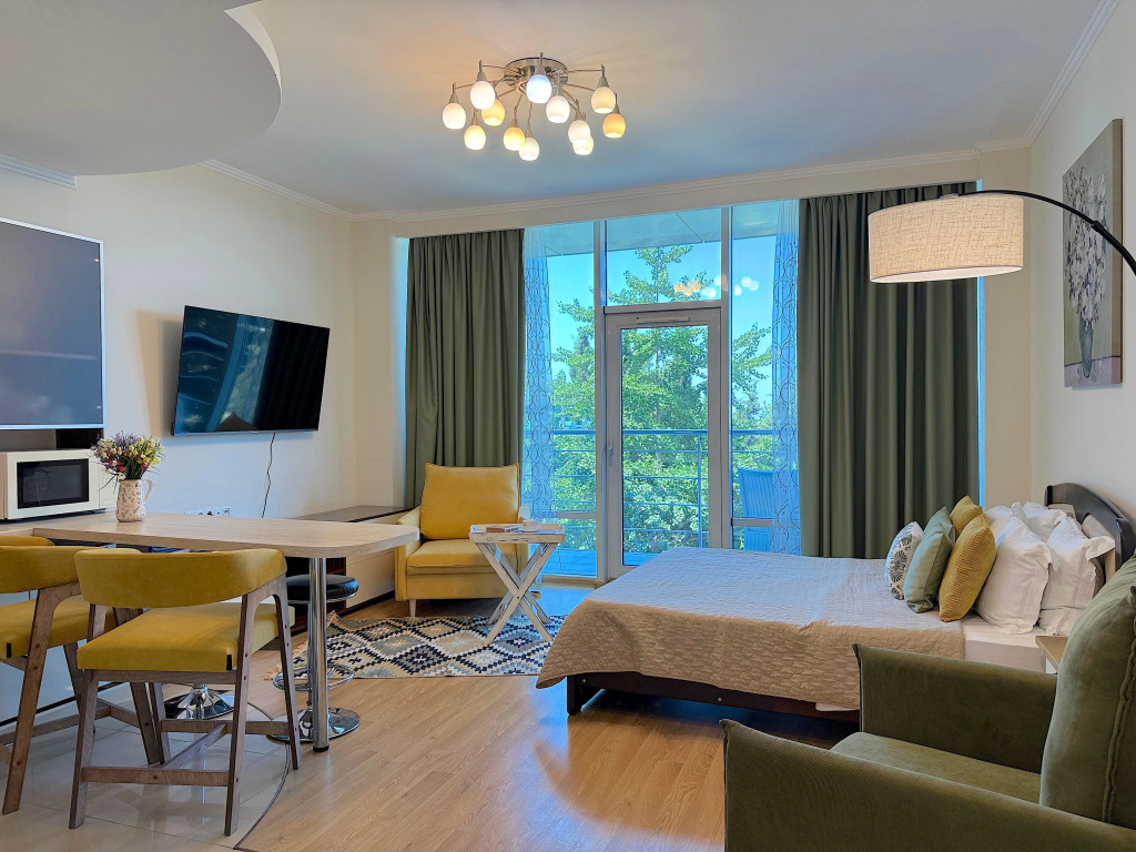 Фотография квартиры Апартаменты Аквамарин у моря с бассейном, СПА, пляжем N202