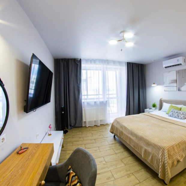 Фотографии квартиры 
            Апартаменты Уютная Студия с Туалетным Столиком в ЖК Marshal